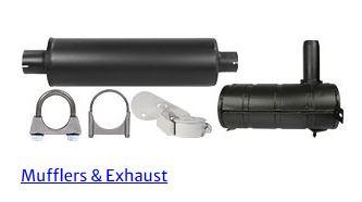 Mufflers, Silencers, Exhaust Pipes, Stacks, Caps, & Clamps