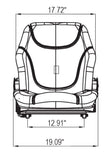 Tractor Fork Lift Lawn Mower Loader Seat w/ Slides