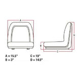 Tractor Excavator Fork Lift Tug Seat w/ Suspension