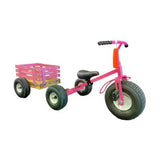 (Green) Speedway Heavy Duty Tricycle w/ Cart Wagon