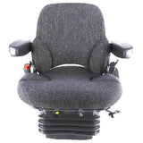 12v Mid Back Tractor Seat w/ Air Suspension for Kubota