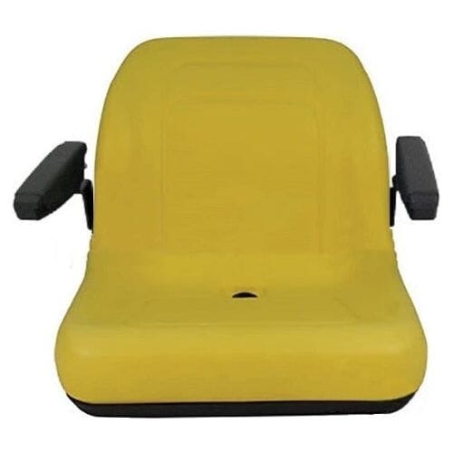 John Deere 50 Series Compact Tractor High Back Seat w/ Armrest Tractor Seat A Yellow 