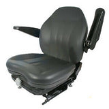 High Back Industrial Seat w/ Suspension, Slide Tracks & Armrests