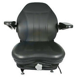 High Back Industrial Seat w/ Suspension, Slide Tracks & Armrests