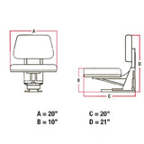 Heavy Duty Farm Tractor Seat w / Suspension / Flip Up Arm Rests