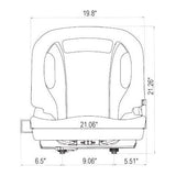 High-Pro Industrial High Back Seat w/ Seat Belt