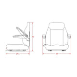 Tractor Fork Lift Loader Zero Turn Lawn Mower Seat