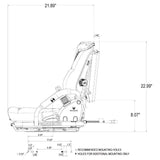 Fork Lift / Telehandler  Seat w/ Suspension