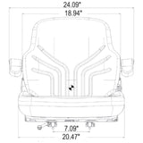 Compact Tractor Mower Seat for Kubota