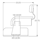 3 Pc Tractor Seat Cushion Set w/ Brackets for International Harvester