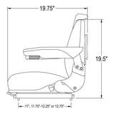 Original Air - Oil Suspension Seat Assembly for Case IH Tractor