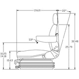 High Back Seat w/ Swivel & Mechanical Suspension