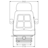 High Back Seat w/ Swivel & Mechanical Suspension