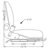 Back Suspension Fork Lift Seat w/ Slide Tracks