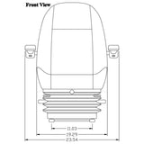 24v Heavy Duty Excavator / Dump Truck Seat w/ Air Suspension