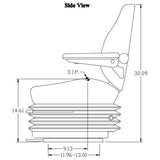 24v Heavy Duty Excavator / Dump Truck Seat w/ Air Suspension