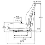 Tractor Seat for Skid Steer, Mowers, Cranes, Rollers, Excavators w/ Suspension