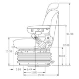 12v Heavy Duty Tractor Seat w/ Air Suspension