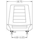 Tractor Seat for Lifts, Mowers, Cranes w/ Armrest