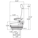 24v Heavy Duty Excavator / Dump Truck / Loader Seat w/ Air Suspension