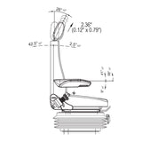 Heavy Duty Excavator / Dump Truck / Loader Seat w/ Mechanical Suspension