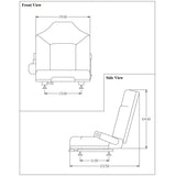 Industrial Fork Lift Truck Seat w/ Seat Belt