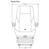 24v Heavy Duty Excavator / Dump Truck Seat w/ Air Suspension