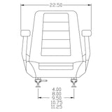 Tractor Seat for Lifts, Mowers, Cranes w/ Armrest