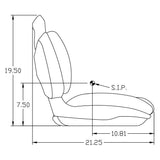 High Back Compact Lawn Tractor Loader Fork Lift Seat