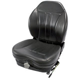 High Back Industrial Seat w/ Suspension, Slide Tracks & Armrests