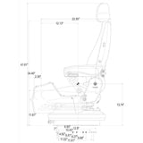 Excavator / Tractor Seat w/ Pods & Suspension