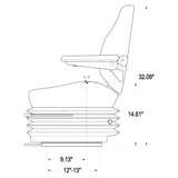 12v Heavy Duty Excavator / Scrapper, Dozer Seat w/ Air Suspension