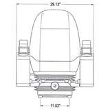 Excavator/ Dozer / Compactor / Loader Seat w/ Suspension / Pods