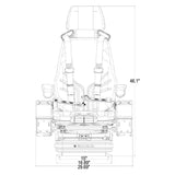 24v Heavy Duty Backhoe / Excavator / Loader Seat w/ Air Suspension