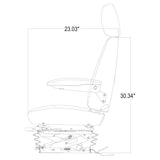 Grader / Paver / Loader / Excavator Seat w/ Suspension