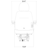 12v Grader / Paver / Loader / Excavator Seat w/ Air Suspension