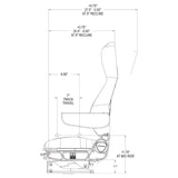 12v Medium Duty Truck Seat - High-Back