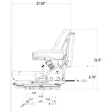 Skid Loader Fork Lift Lawn Mower Garden Tractor Seat w/ Suspension