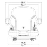 Skid Loader Fork Lift Lawn Mower Garden Tractor Seat w/ Suspension