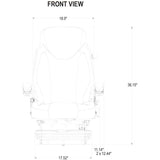 24v Tractor Seat for Loaders, Excavators w/ Air Suspension