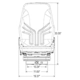 Mini Hoe Excavator / Telehandler / Tractor Seat w/ Suspension