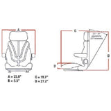 Heavy Duty Tractor Excavator Backhoe Mower Loader Seat