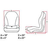 John Deere 50 Series Compact Tractor High Back Seat w/ Armrest