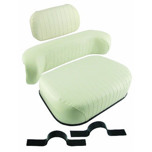 3 Piece Tractor Seat Cushion Set for Moline / Oliver / White