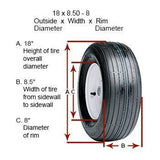 4.80 / 4.00 - 8 Turf Saver 2 Ply Tubeless Tire Replacement For Carlisle 5112501