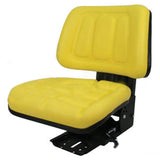 Farm Tractor Seat w/ Suspension & Trapezoidal Backrest